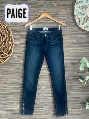 Paige Jeans Mercy Skinny Zipper Ankle Size 27